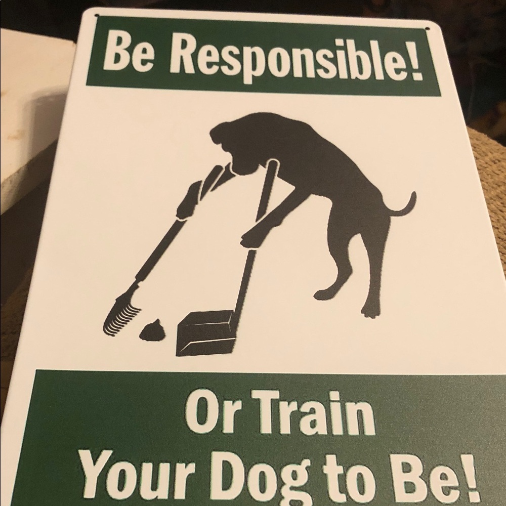 Dog Training Sign - Green and White